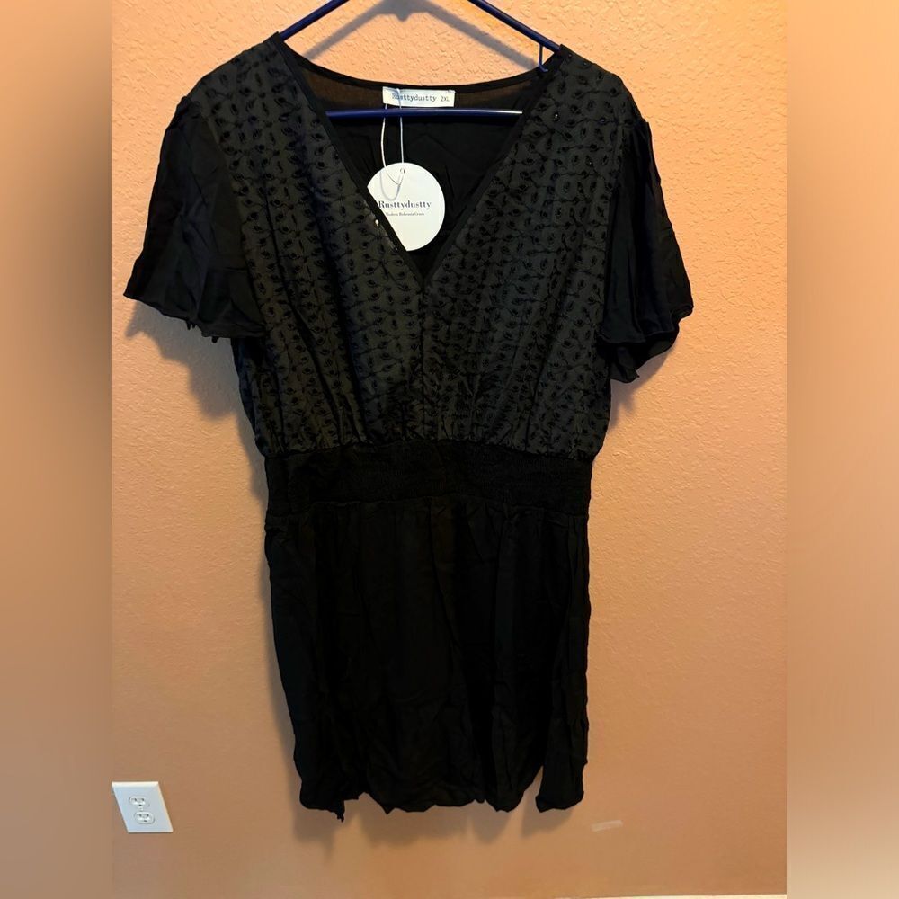 Rusty Dusty black midi dress